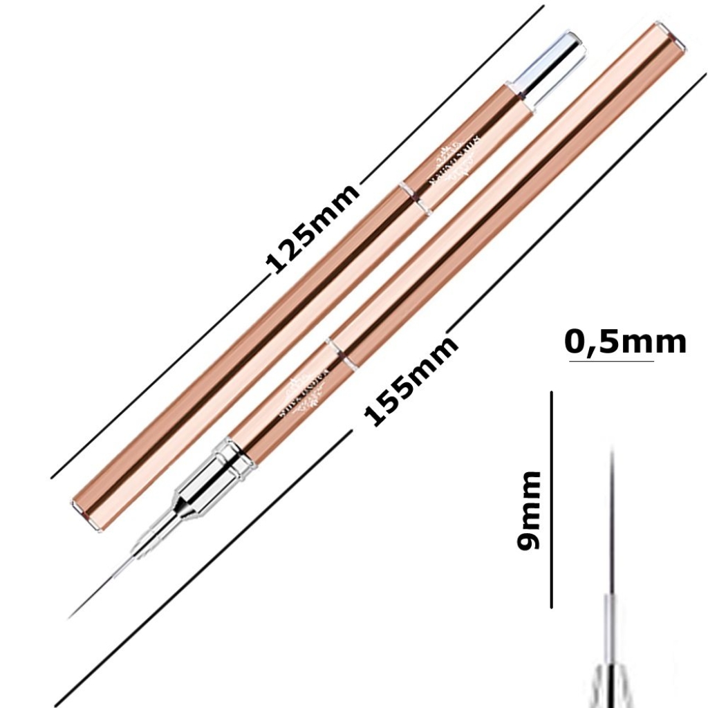 Designer Nail Art Pinsel - Fine Liner 9mm  Nageldesign Nägel Nail